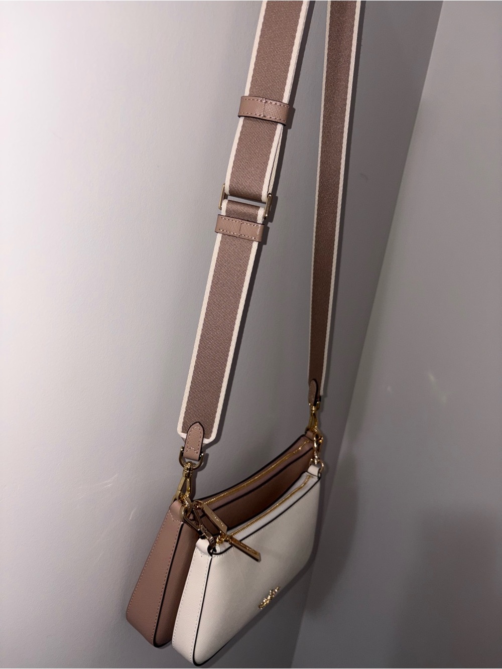 Kate Spade Dual Cream & Tan Crossbody Purse! - Picture 4 of 11